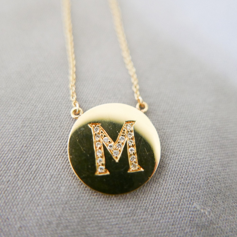 Jennifer Mayer Initial Necklace 'M'